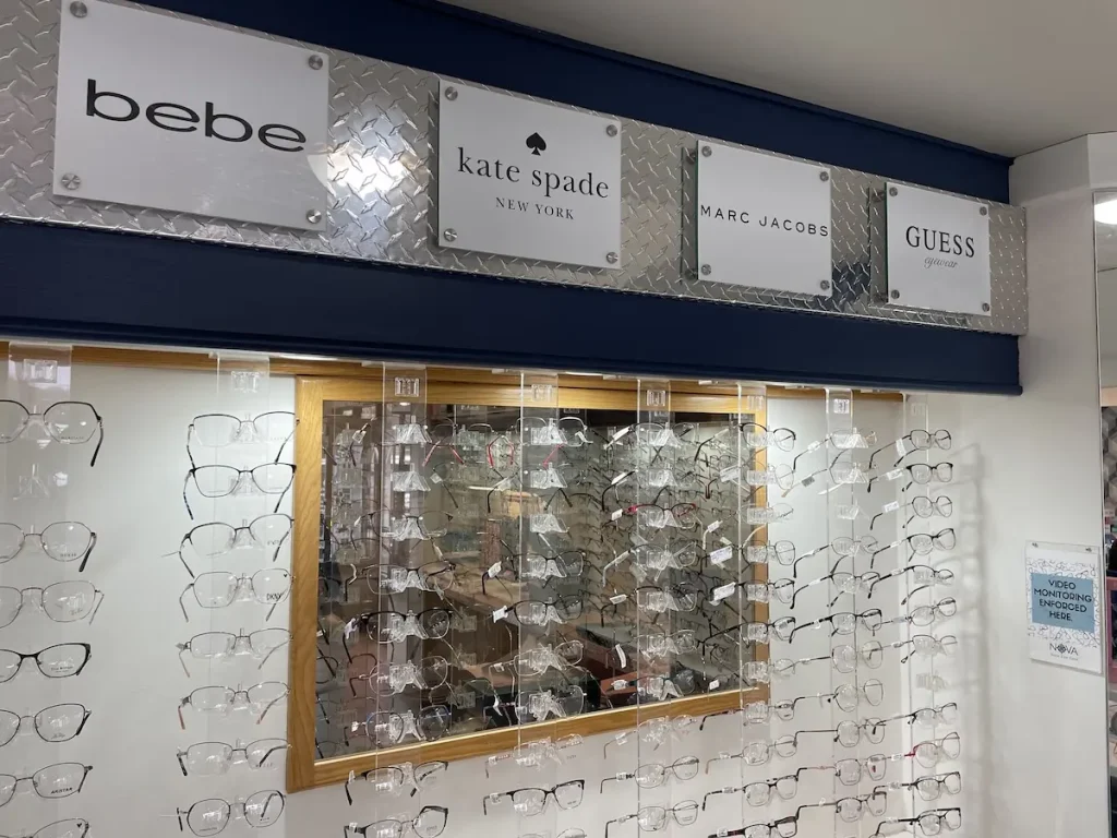 Nova Eye Care eye wear selection in downtown Asheboro