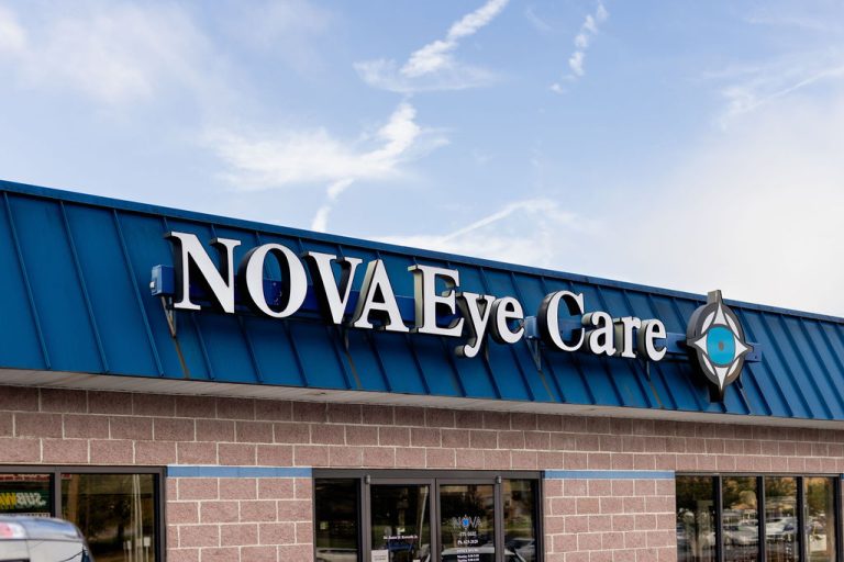 NOVA Eye Care Center Office Sign
